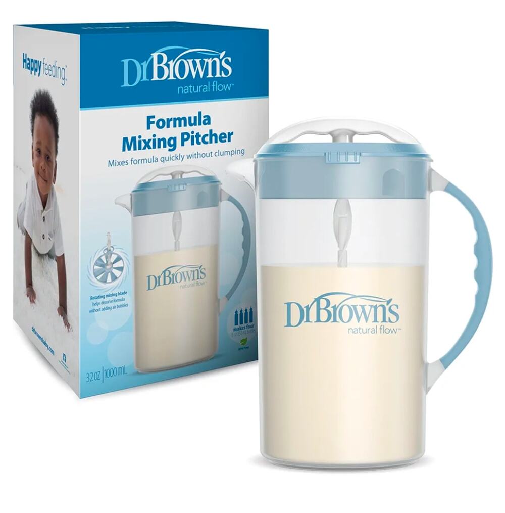 Dr. Brown's Baby Formula Mixing Pitcher Locking Lid 32oz BPA Free